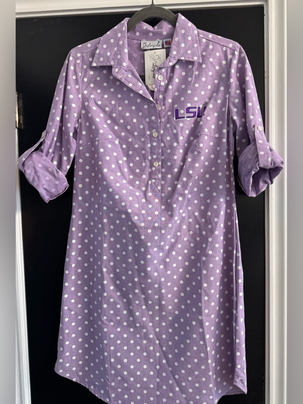 Polka dot LSU dress